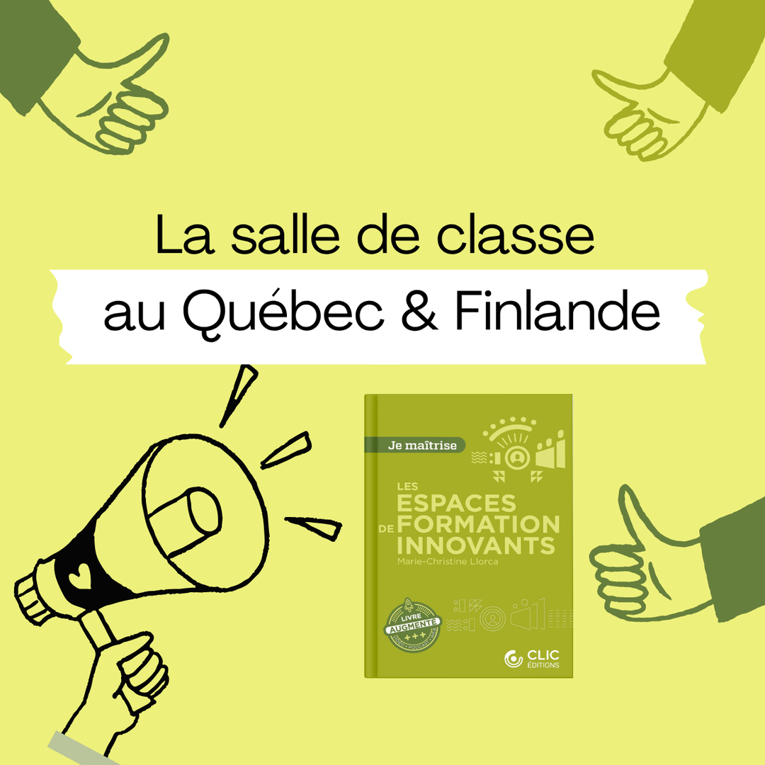 présentation du livre les espaces de formation innovants sur fond vert jaune