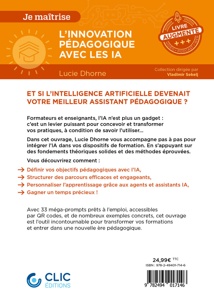 Image de la 4e de couverture du livre L'innovation pédagogique avec les IA de Lucie Dhorne
